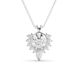 Gold Moissanite Art-deco necklace