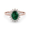 "Diana" emerald and diamond ring