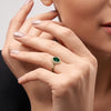 "Diana" emerald and diamond ring