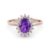 "Diana" amethyst and diamond ring