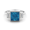 Vintage London blue topaz ring