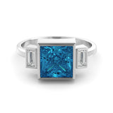 Vintage London blue topaz ring