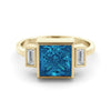 Vintage London blue topaz ring