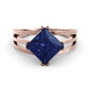 Princess cut Sapphire ring