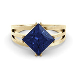 Princess cut Sapphire ring