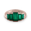 Emerald pyramid ring