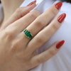 Emerald pyramid ring