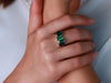 Asymmetric emerald ring