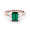 Emerald - Moissanite ring