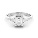 Moissanite Art deco ring