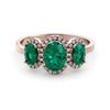 2.35 carat emerald and diamond ring