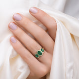 2.35 carat emerald and diamond ring