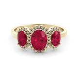 2.35 carat ruby ​​and diamond ring