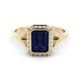 1.45 carat sapphire ring and diamonds