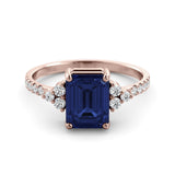 Sapphire and Diamond "Carla" Ring