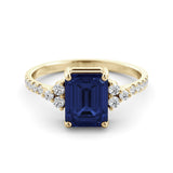 Sapphire and Diamond "Carla" Ring