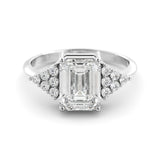 Moissanite - Diamond art deco ring