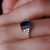 Art deco sapphire and diamond ring