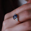 Art deco sapphire and diamond ring