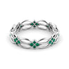 Celtic ring set with emerald