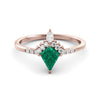 טבעת כתר Emerald Kite ויהלומים