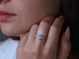 Vintage ring studded with Moissanite 