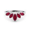 Ruby five marquise ring